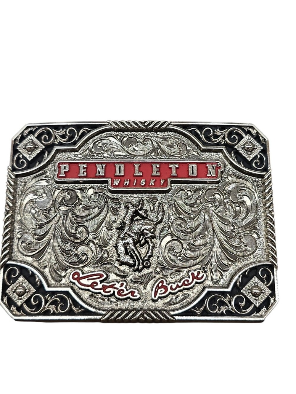 2019 Pendleton Whisky Let'er Buck Montana Silversmiths Belt Buckle